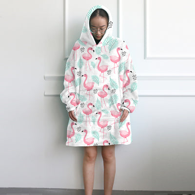 Cottonreal Ladies Dressing Gown Palm Leaf & Pink Flamingo Print Sateen Robe  - Santiago-C (M) : Amazon.co.uk: Fashion